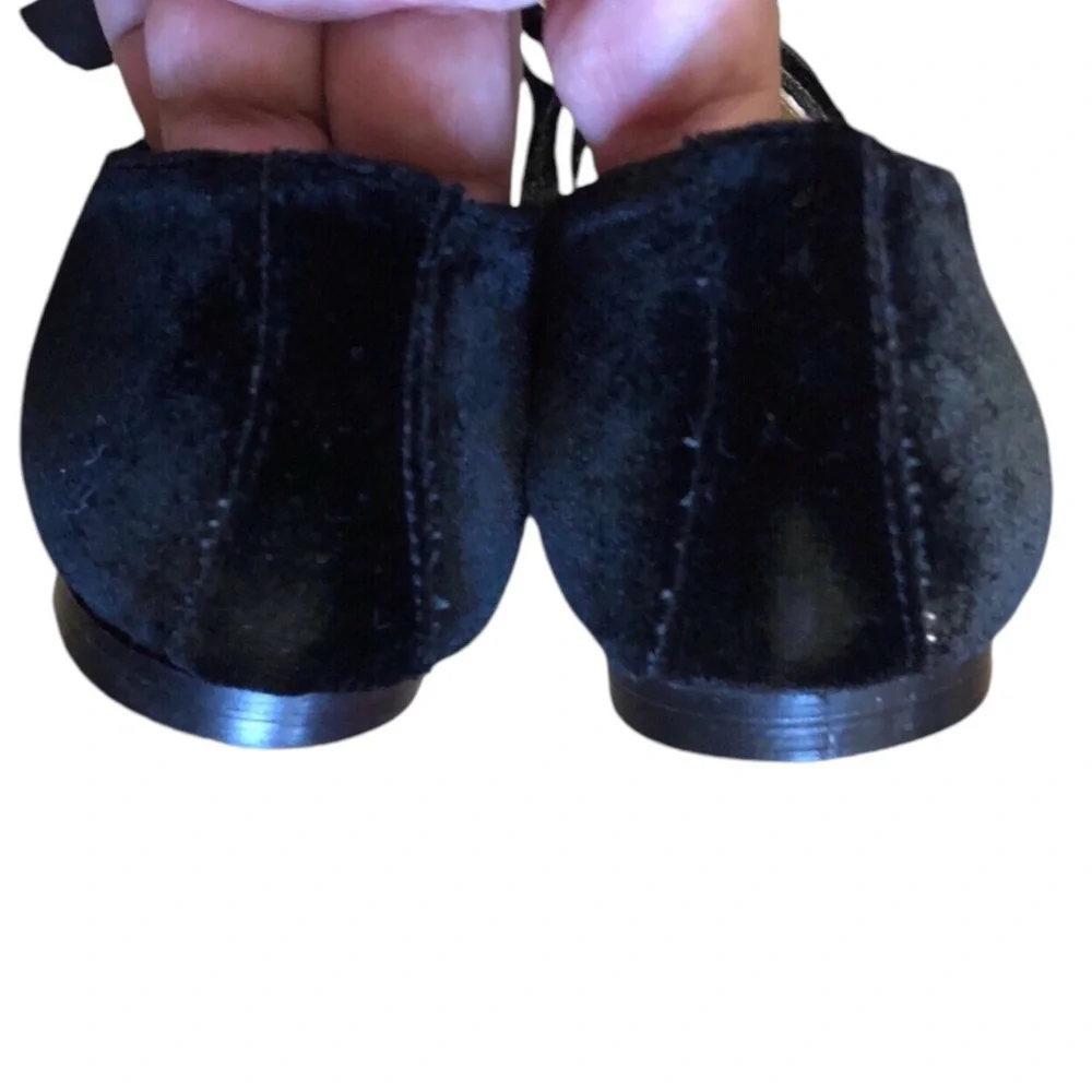 Papanatas || Girls Black Velvet Lace Up Oxfords